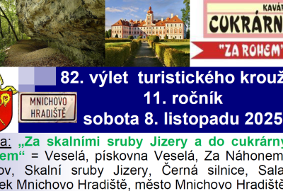 82. výlet  turistického kroužku  11. ročník  (sobota  13. září 2025)